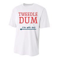 Tweedle Dum IM With Dee Couple & Friends Funny Lazy Costume Gift Performance Sprint T-Shirt