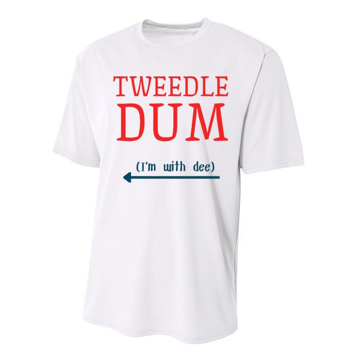 Tweedle Dum IM With Dee Couple & Friends Funny Lazy Costume Gift Performance Sprint T-Shirt