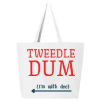 Tweedle Dum IM With Dee Couple & Friends Funny Lazy Costume Gift 25L Jumbo Tote