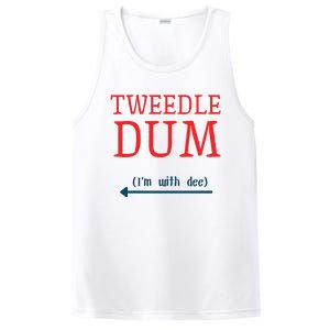 Tweedle Dum IM With Dee Couple & Friends Funny Lazy Costume Gift PosiCharge Competitor Tank