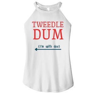 Tweedle Dum IM With Dee Couple & Friends Funny Lazy Costume Gift Women's Perfect Tri Rocker Tank