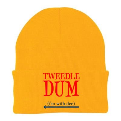 Tweedle Dum IM With Dee Lazy Couple Halloween Costumes Knit Cap Winter Beanie