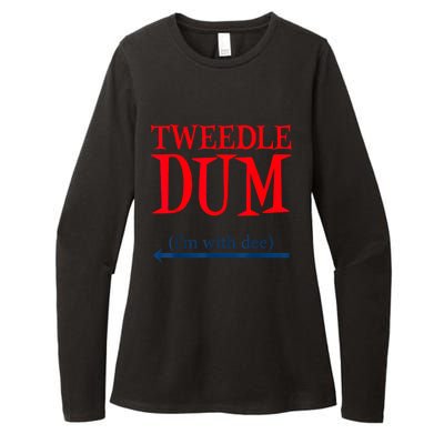 Tweedle Dum IM With Dee Lazy Couple Halloween Costumes Womens CVC Long Sleeve Shirt