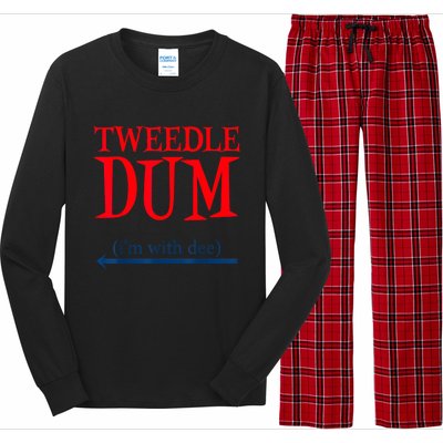 Tweedle Dum IM With Dee Lazy Couple Halloween Costumes Long Sleeve Pajama Set