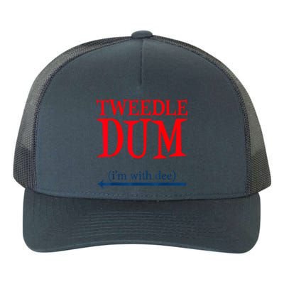 Tweedle Dum IM With Dee Lazy Couple Halloween Costumes Yupoong Adult 5-Panel Trucker Hat