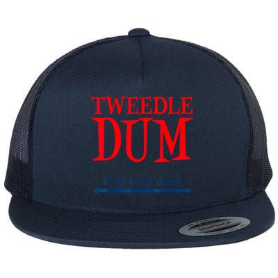 Tweedle Dum IM With Dee Lazy Couple Halloween Costumes Flat Bill Trucker Hat