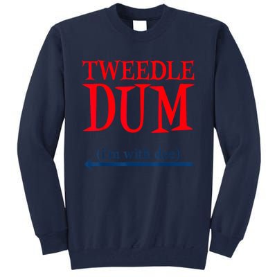 Tweedle Dum IM With Dee Lazy Couple Halloween Costumes Tall Sweatshirt