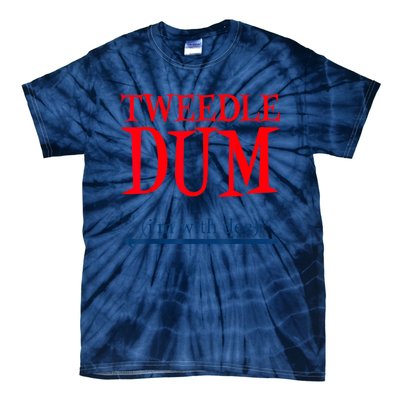 Tweedle Dum IM With Dee Lazy Couple Halloween Costumes Tie-Dye T-Shirt