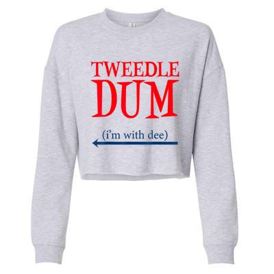 Tweedle Dum IM With Dee Lazy Couple Halloween Costumes Cropped Pullover Crew