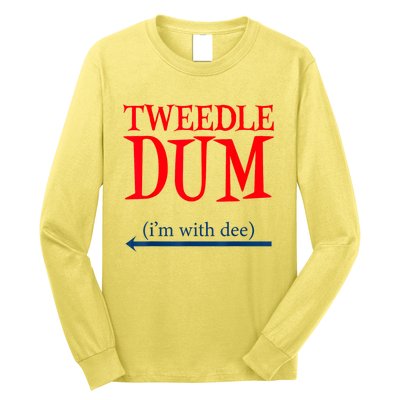 Tweedle Dum IM With Dee Lazy Couple Halloween Costumes Long Sleeve Shirt