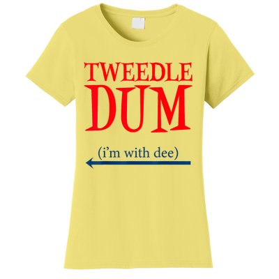 Tweedle Dum IM With Dee Lazy Couple Halloween Costumes Women's T-Shirt