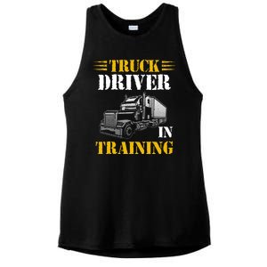 Truck Driver In Training Ladies PosiCharge Tri-Blend Wicking Tank