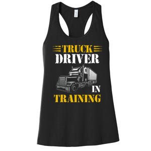 Truck Driver In Training Women's Racerback Tank