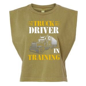 Truck Driver In Training Garment-Dyed Women's Muscle Tee