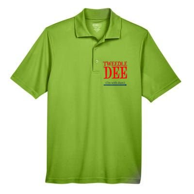 Tweedle Dee IM With Dum Lazy Couple Halloween Costumes Men's Origin Performance Piqué Polo