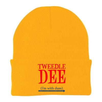 Tweedle Dee IM With Dum Lazy Couple Halloween Costumes Knit Cap Winter Beanie