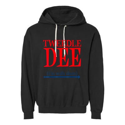 Tweedle Dee IM With Dum Lazy Couple Halloween Costumes Garment-Dyed Fleece Hoodie