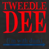 Tweedle Dee IM With Dum Lazy Couple Halloween Costumes Garment-Dyed Fleece Hoodie