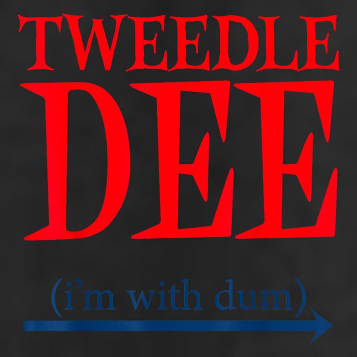 Tweedle Dee IM With Dum Lazy Couple Halloween Costumes Garment-Dyed Fleece Hoodie