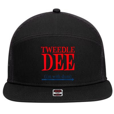 Tweedle Dee IM With Dum Lazy Couple Halloween Costumes 7 Panel Mesh Trucker Snapback Hat