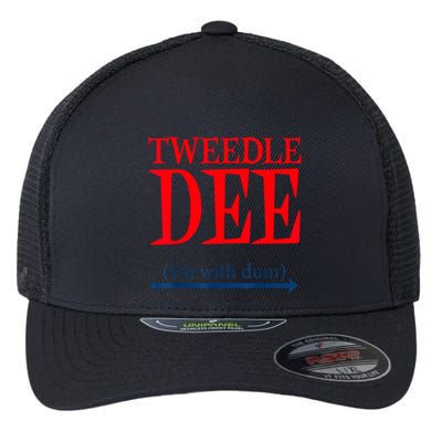 Tweedle Dee IM With Dum Lazy Couple Halloween Costumes Flexfit Unipanel Trucker Cap