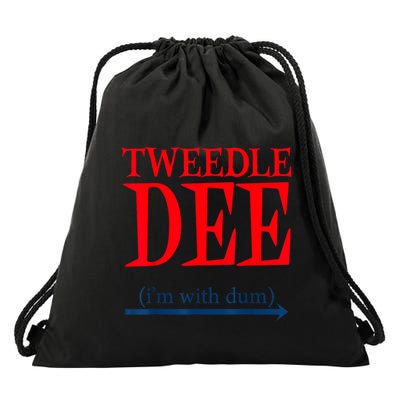 Tweedle Dee IM With Dum Lazy Couple Halloween Costumes Drawstring Bag