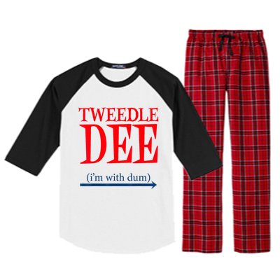 Tweedle Dee IM With Dum Lazy Couple Halloween Costumes Raglan Sleeve Pajama Set