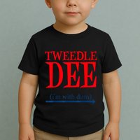 Tweedle Dee IM With Dum Lazy Couple Halloween Costumes Toddler T-Shirt
