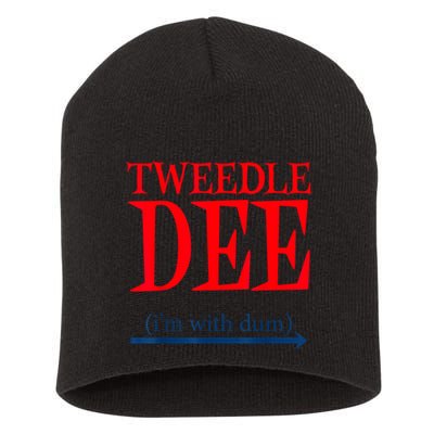 Tweedle Dee IM With Dum Lazy Couple Halloween Costumes Short Acrylic Beanie