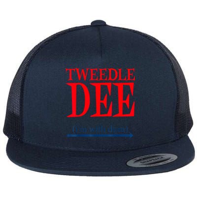 Tweedle Dee IM With Dum Lazy Couple Halloween Costumes Flat Bill Trucker Hat