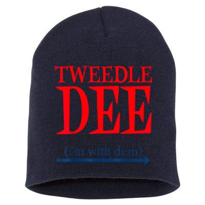 Tweedle Dee IM With Dum Lazy Couple Halloween Costumes Short Acrylic Beanie