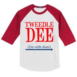 Tweedle Dee IM With Dum Lazy Couple Halloween Costumes Kids Colorblock Raglan Jersey