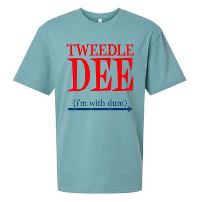 Tweedle Dee IM With Dum Lazy Couple Halloween Costumes Sueded Cloud Jersey T-Shirt