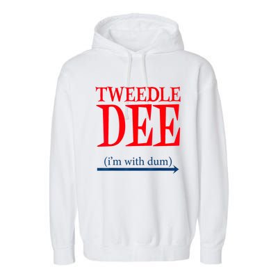 Tweedle Dee IM With Dum Lazy Couple Halloween Costumes Garment-Dyed Fleece Hoodie