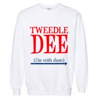 Tweedle Dee IM With Dum Lazy Couple Halloween Costumes Garment-Dyed Sweatshirt