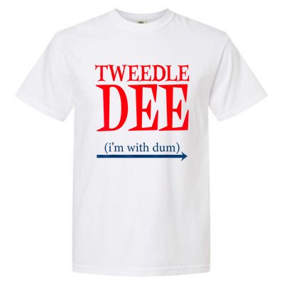 Tweedle Dee IM With Dum Lazy Couple Halloween Costumes Garment-Dyed Heavyweight T-Shirt