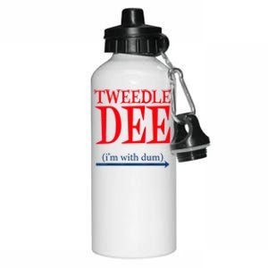 Tweedle Dee IM With Dum Lazy Couple Halloween Costumes Aluminum Water Bottle