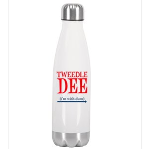 Tweedle Dee IM With Dum Lazy Couple Halloween Costumes Stainless Steel Insulated Water Bottle