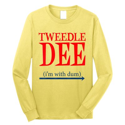 Tweedle Dee IM With Dum Lazy Couple Halloween Costumes Long Sleeve Shirt