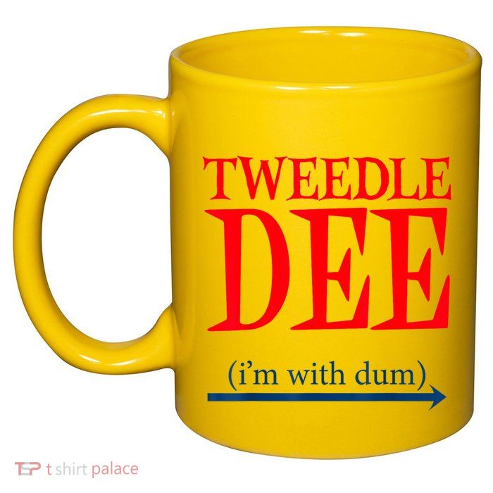 Tweedle Dee IM With Dum Lazy Couple Halloween Costumes 11oz C Handle Ceramic Mug