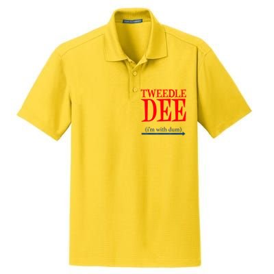 Tweedle Dee IM With Dum Lazy Couple Halloween Costumes Dry Zone Grid Polo