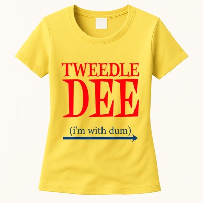 Tweedle Dee IM With Dum Lazy Couple Halloween Costumes Womens T-Shirt