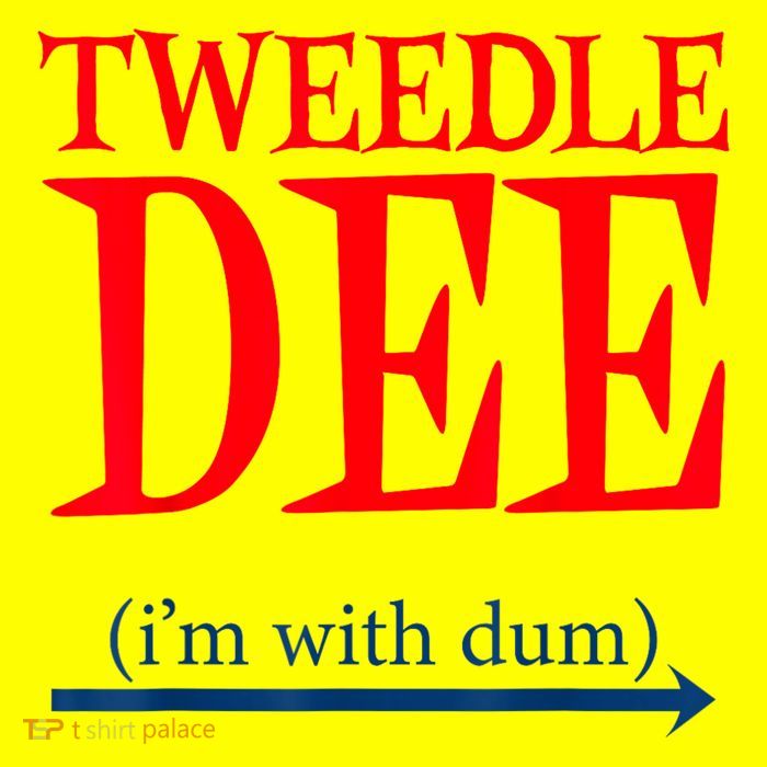 Tweedle Dee IM With Dum Lazy Couple Halloween Costumes Womens T-Shirt