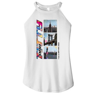 Titty Dao I Was At Nft Nyc 2024 Women’s Perfect Tri Rocker Tank