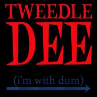 Tweedle Dee Im With Dum Lazy Couple Halloween 16 in Basic Backpack
