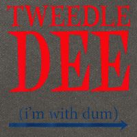 Tweedle Dee Im With Dum Lazy Couple Halloween Cotton Canvas Backpack