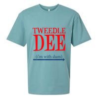 Tweedle Dee Im With Dum Lazy Couple Halloween Sueded Cloud Jersey T-Shirt