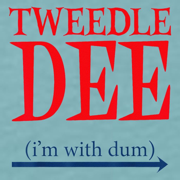 Tweedle Dee Im With Dum Lazy Couple Halloween Sueded Cloud Jersey T-Shirt