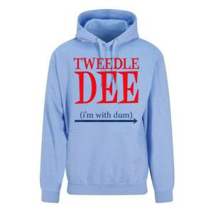 Tweedle Dee Im With Dum Lazy Couple Halloween Unisex Surf Hoodie