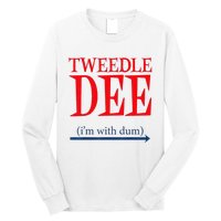 Tweedle Dee Im With Dum Lazy Couple Halloween Long Sleeve Shirt